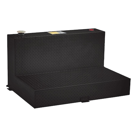 Uws GLOSS BLACK 75-GALLON L-SHAPE ALUMINUM TRANSFER TANK TT-75-L-T-P-BLK